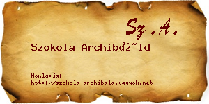 Szokola Archibáld névjegykártya